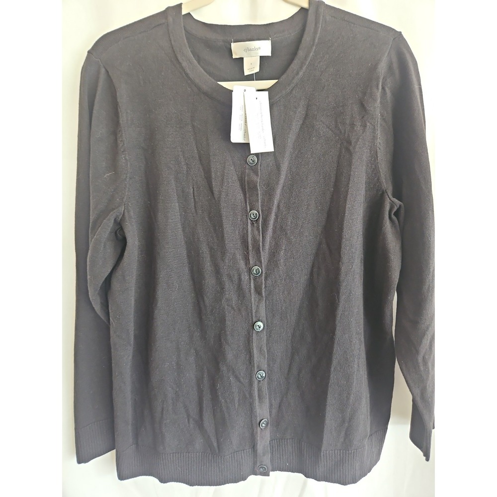 CJ Banks New Attacks Size X Black Cardigan Sweater Lightweight